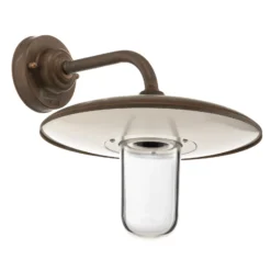 Casale aplique de exterior, cobre antiguo cristal transparente