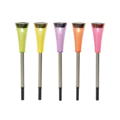 Colorato - 5 varillas LED solares anclaje a tierra