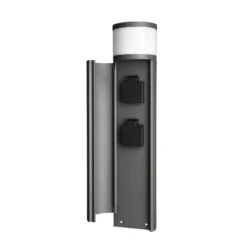 Columna de enchufes LED con dos enchufes, IP44