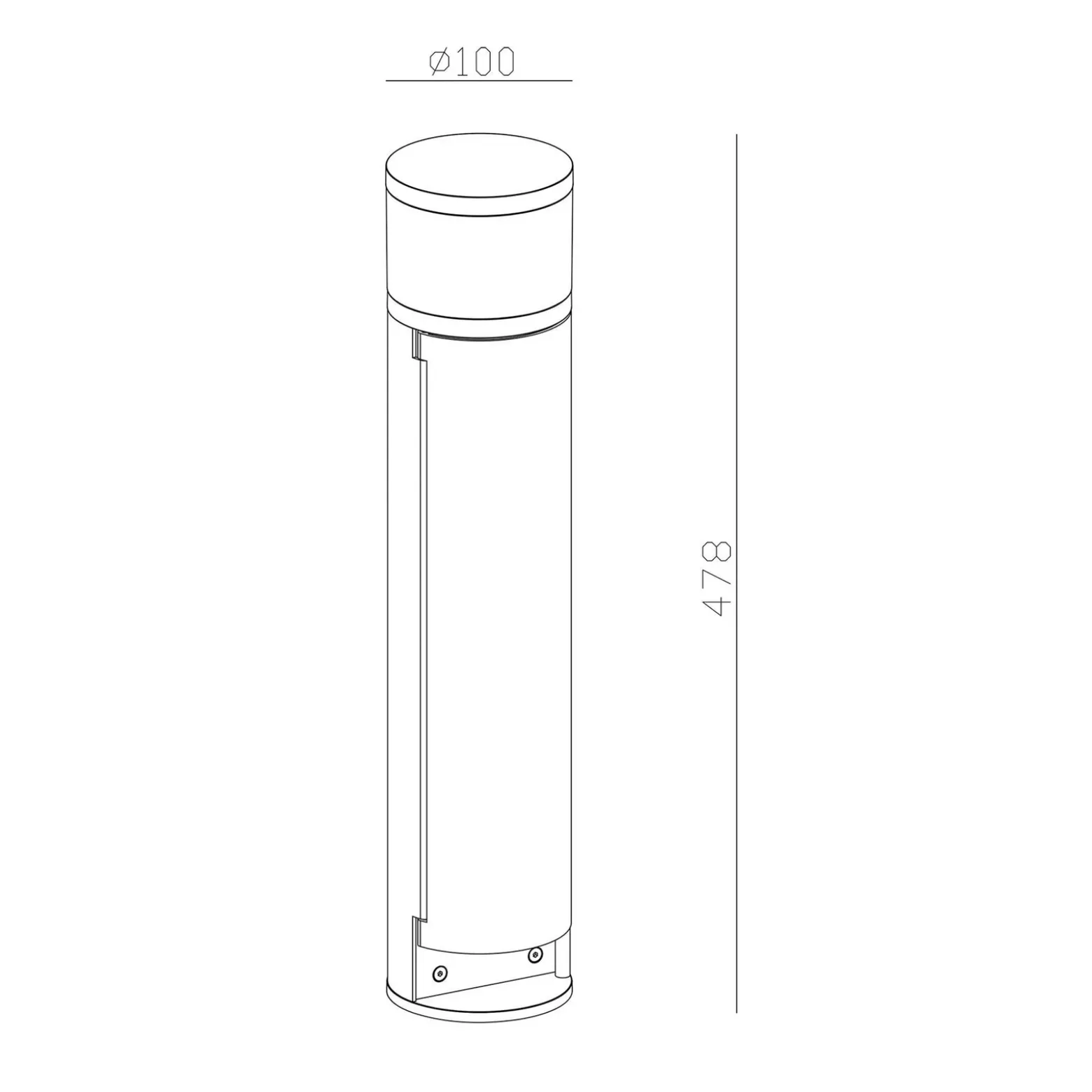 Columna de enchufes LED con dos enchufes, IP44