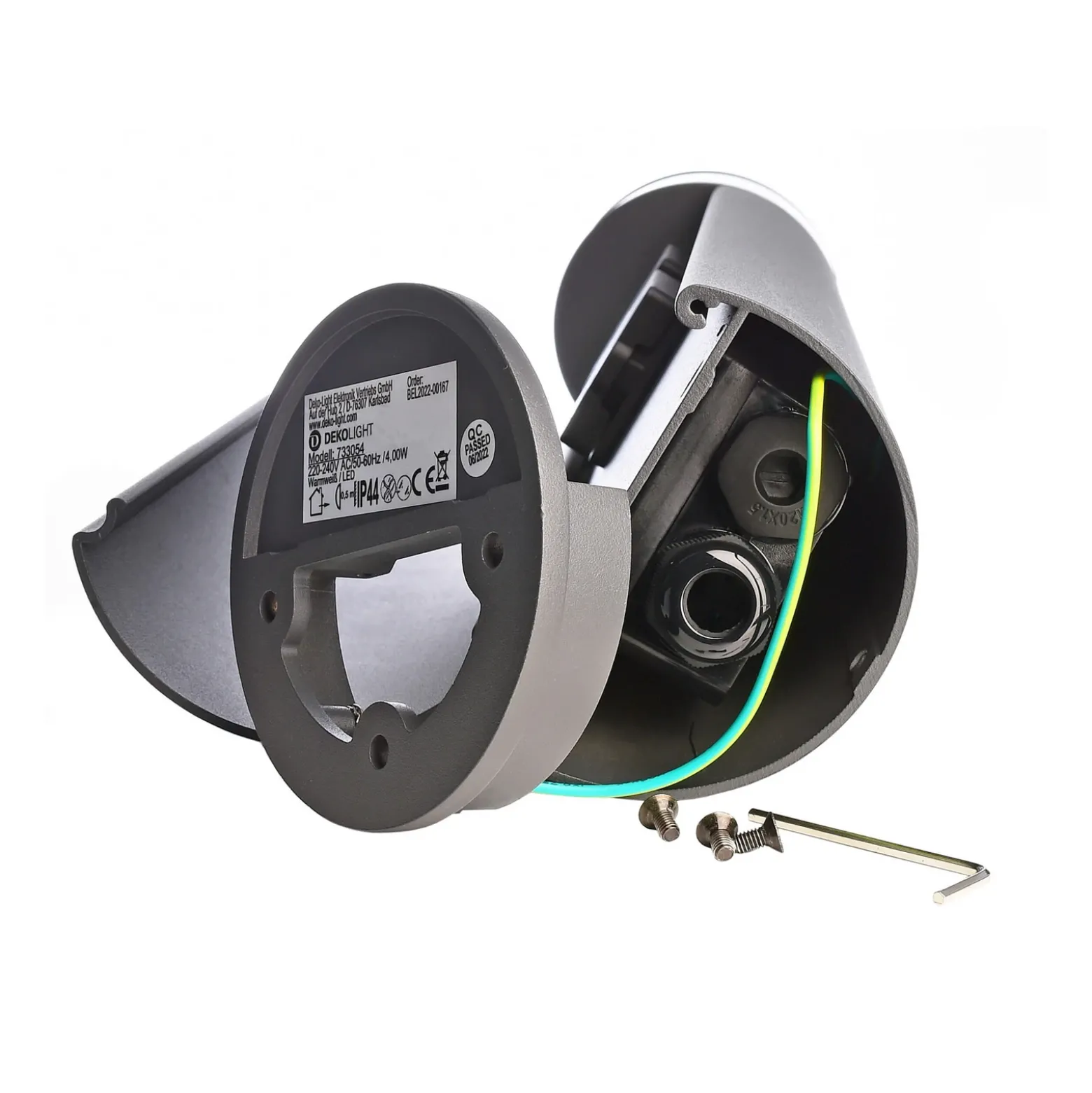 Columna de enchufes LED con dos enchufes, IP44