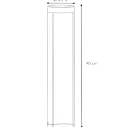 Combo Baliza LED con pie cilíndrico, 45 cm