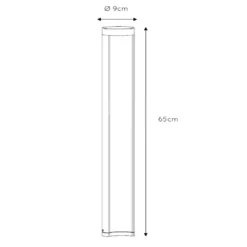 Combo bolardo luminoso LED, negro, 65 cm, aluminio, IP54