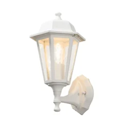 Coqueto aplique de pared exterior GRADO, blanco
