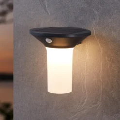 Corbezzola Aplique LED para exterior, negro, sensor