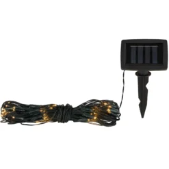 Cortina de luces LED solar IP44, 110 x 90 cm, 100 luces