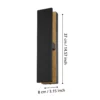 Costorio Aplique de exterior LED, indirecto, negro
