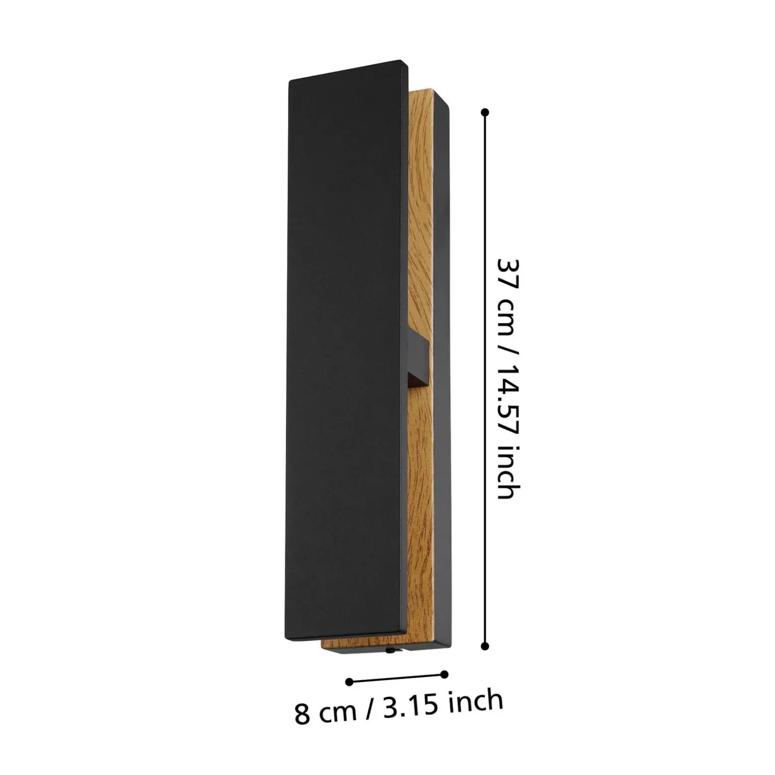 Costorio Aplique de exterior LED, indirecto, negro