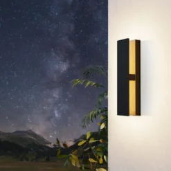 Costorio Aplique de exterior LED, indirecto, negro
