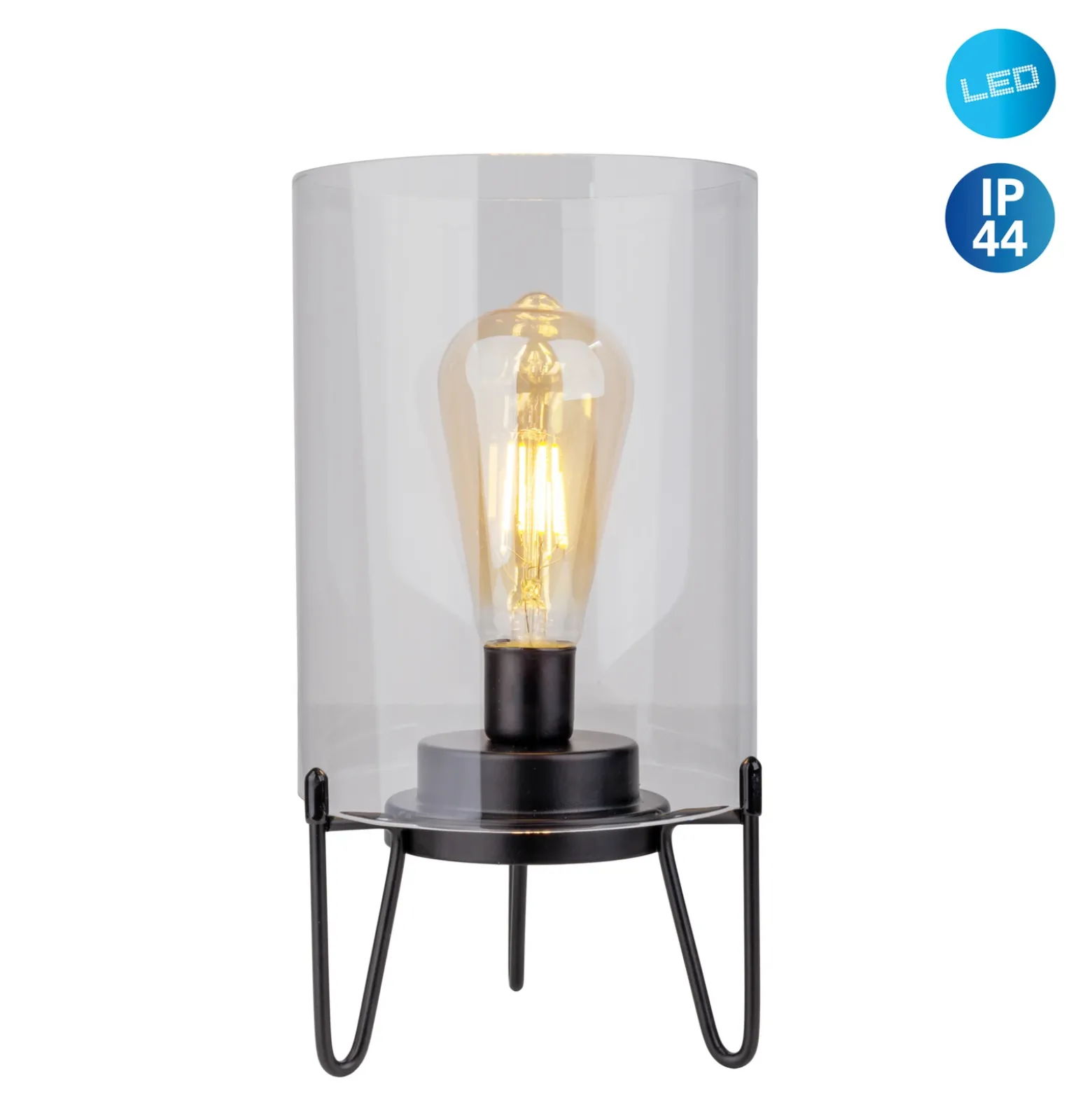 Decorativa LED exterior Lonna batería vidrio metal