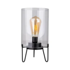 Decorativa LED exterior Lonna batería vidrio metal
