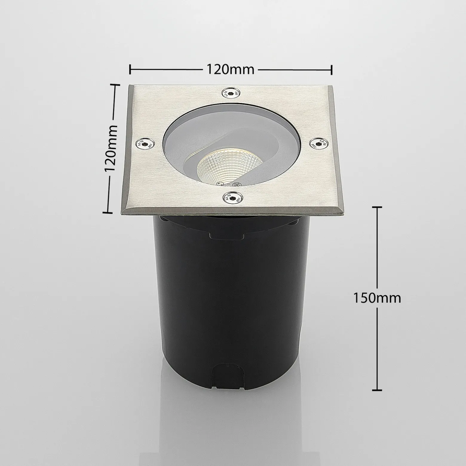 Doris - foco de suelo empotrable LED, forma angular