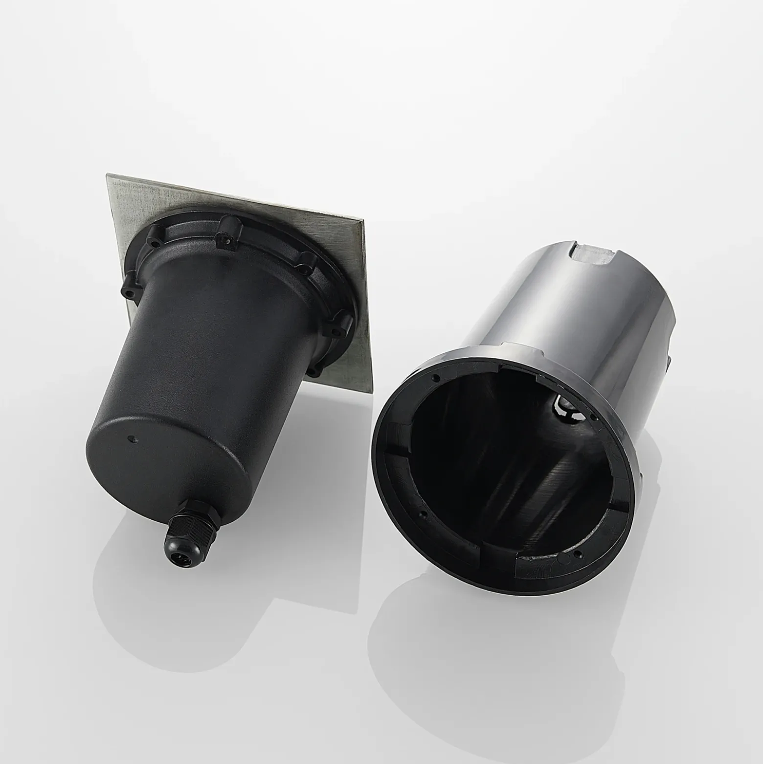 Doris - foco de suelo empotrable LED, forma angular