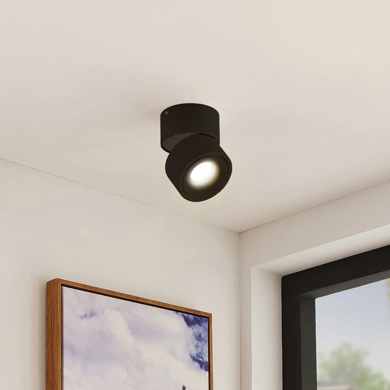 Downlight LED Arcchio Rotari, 620 lm, 1 luz, negro