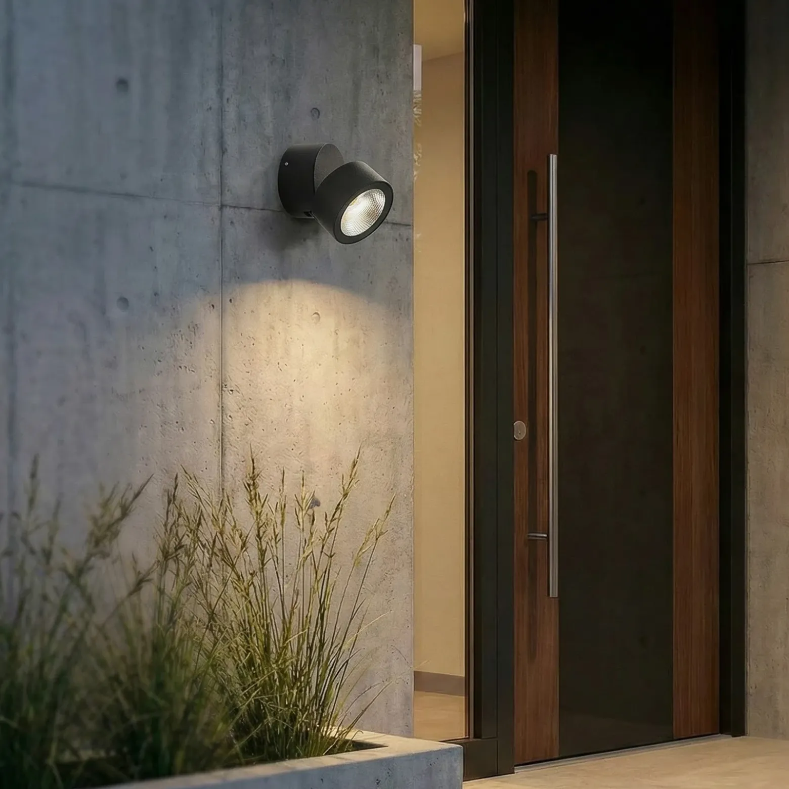 Downlight LED Lindby Nolivar, negro, Ø 9 cm, IP54