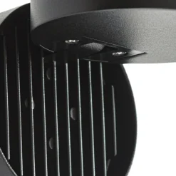 Downlight LED Lindby Nolivar, negro, Ø 9 cm, IP54