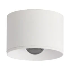 Downlight LED para exteriores S132, Ø 8 cm, blanco arena