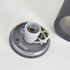 Downlight Lucande Minna, antracita, 14 cm, IP54, E27