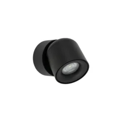 Downlight Oscar, negro, aluminio, altura 13,5 cm, GU10