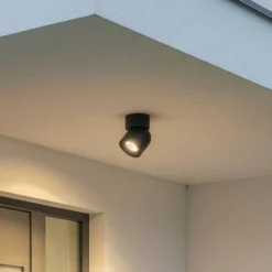 Downlight Oscar, negro, aluminio, altura 13,5 cm, GU10