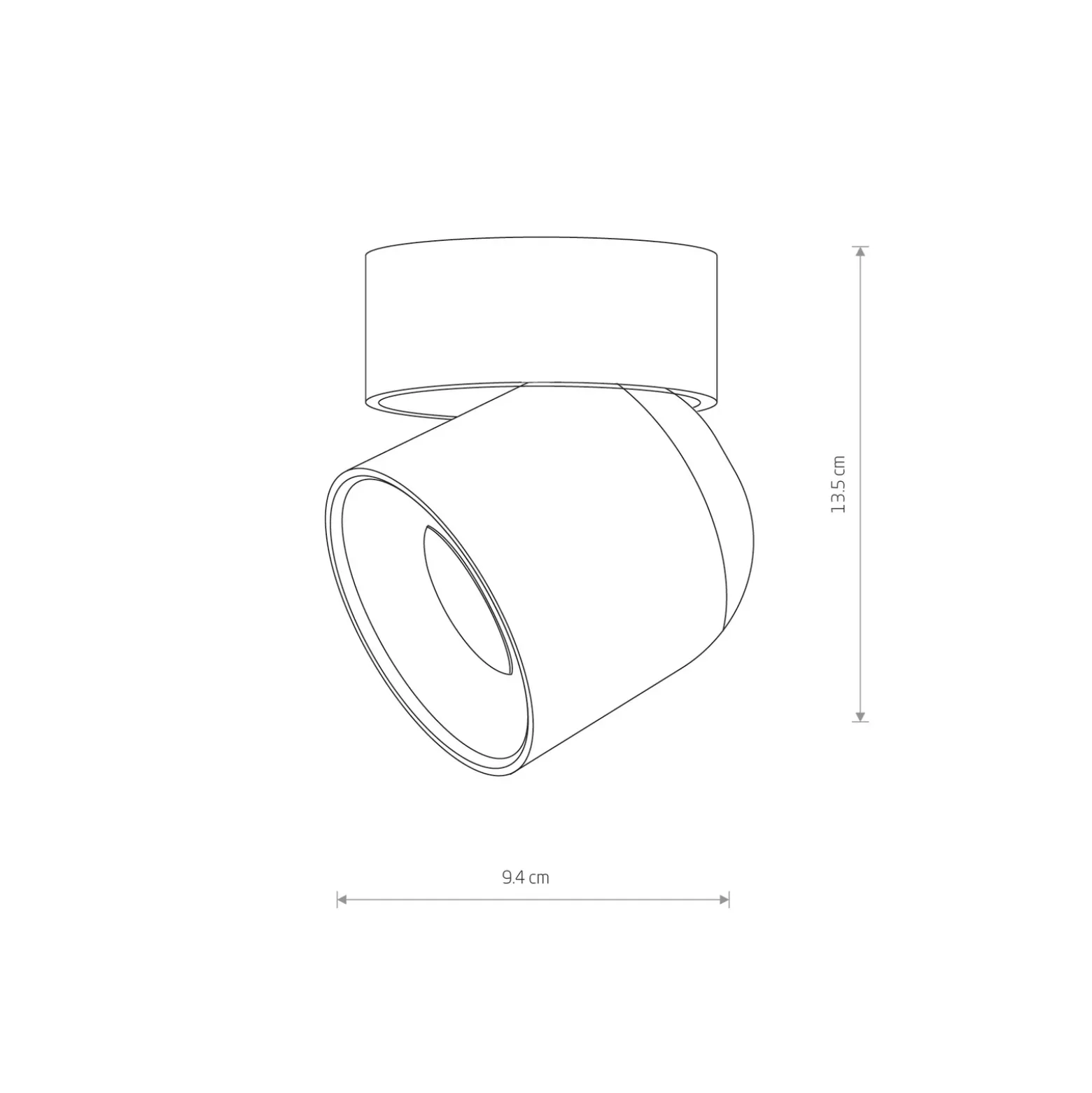 Downlight Oscar, negro, aluminio, altura 13,5 cm, GU10