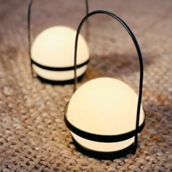 Dyberg Larsen Farol LED recargable Summer, 2 unidades, negro