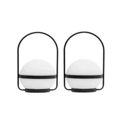 Dyberg Larsen Farol LED recargable Summer, 2 unidades, negro