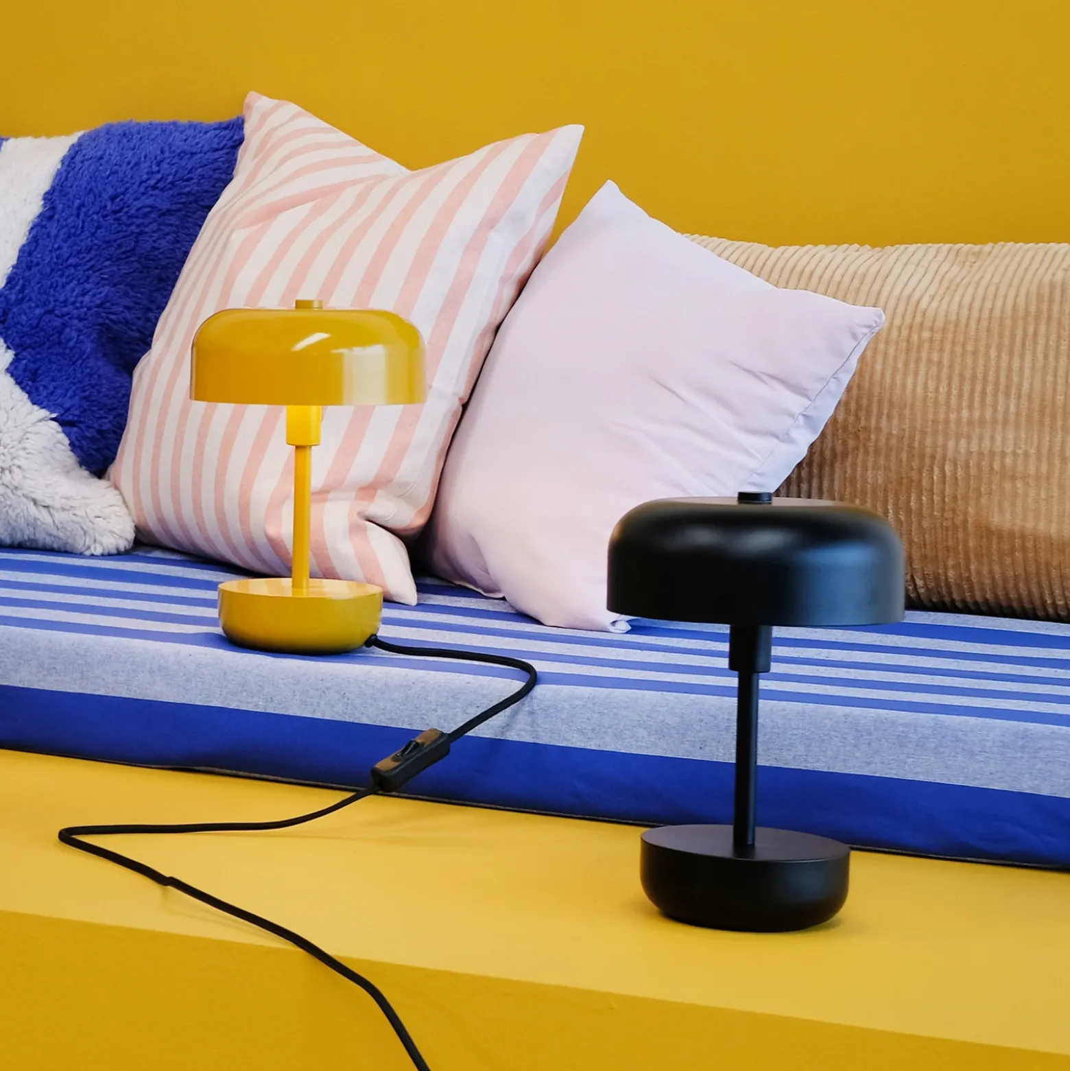 Dyberg Larsen Haipot lámpara de mesa LED batería recargable negro