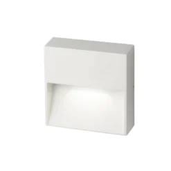 Egger DLS aplique de exterior Vigo Q, blanco 11x11 cm aluminio 3.000 K