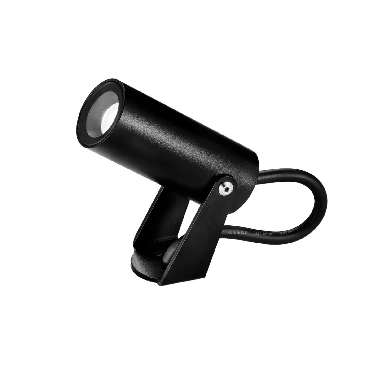 Egger DLS foco con pica Arktis Mini, negro, aluminio 3.000 K
