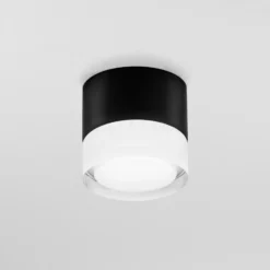 Egger DLS Phoenix lámpara de techo para exterior 3.000 K negro Ø 9cm aluminio
