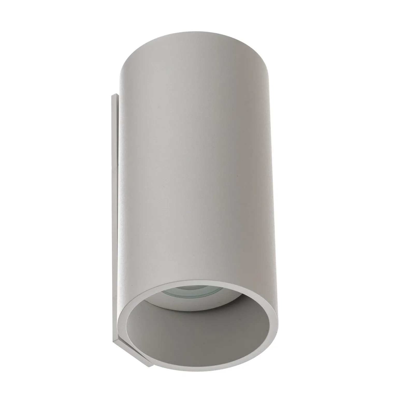 Egger DLS Tubo aplique de exterior, blanco, Ø 9 cm, aluminio, arriba/abajo