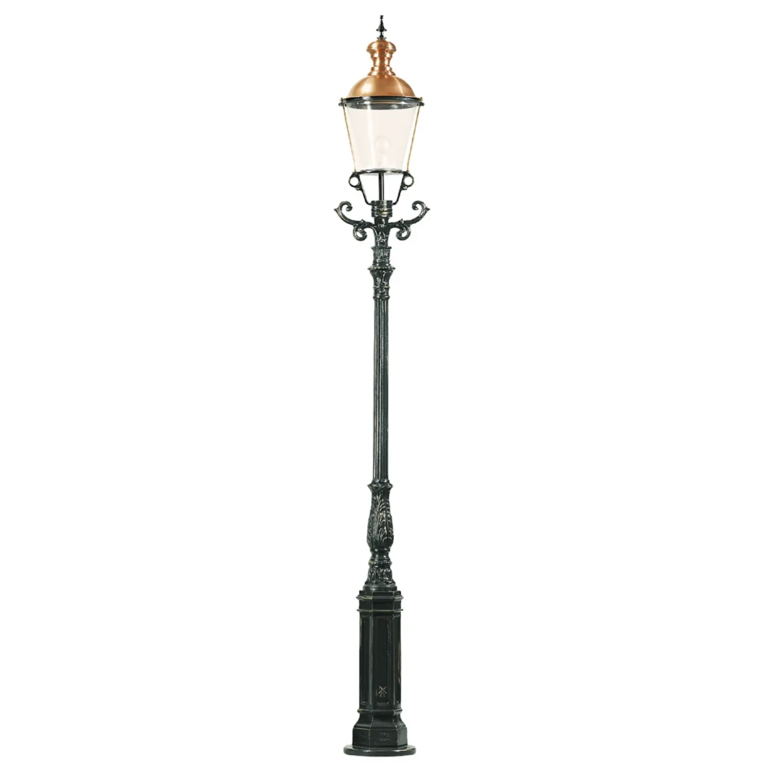 Elegante farola Düsseldorf, verde