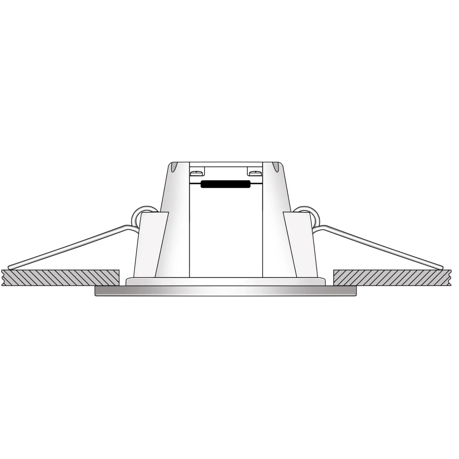 Empotrada LED Holstein IP65, 116° rígido, blanco