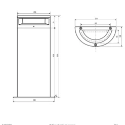 EVN Halbo bolardo luminoso LED media columna