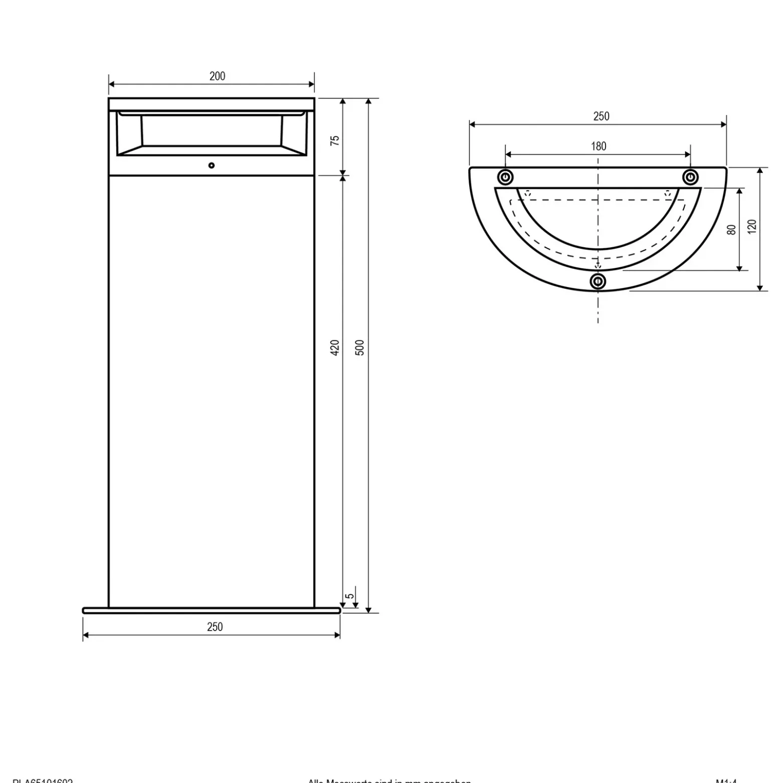 EVN Halbo bolardo luminoso LED media columna