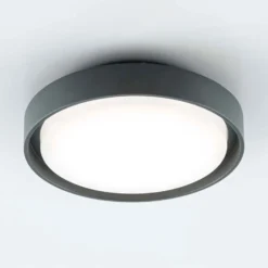 EVN Lámpara LED de techo para exterior Tectum, antracita, Ø 25 cm