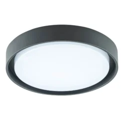 EVN Lámpara LED de techo para exterior Tectum, antracita, Ø 25 cm