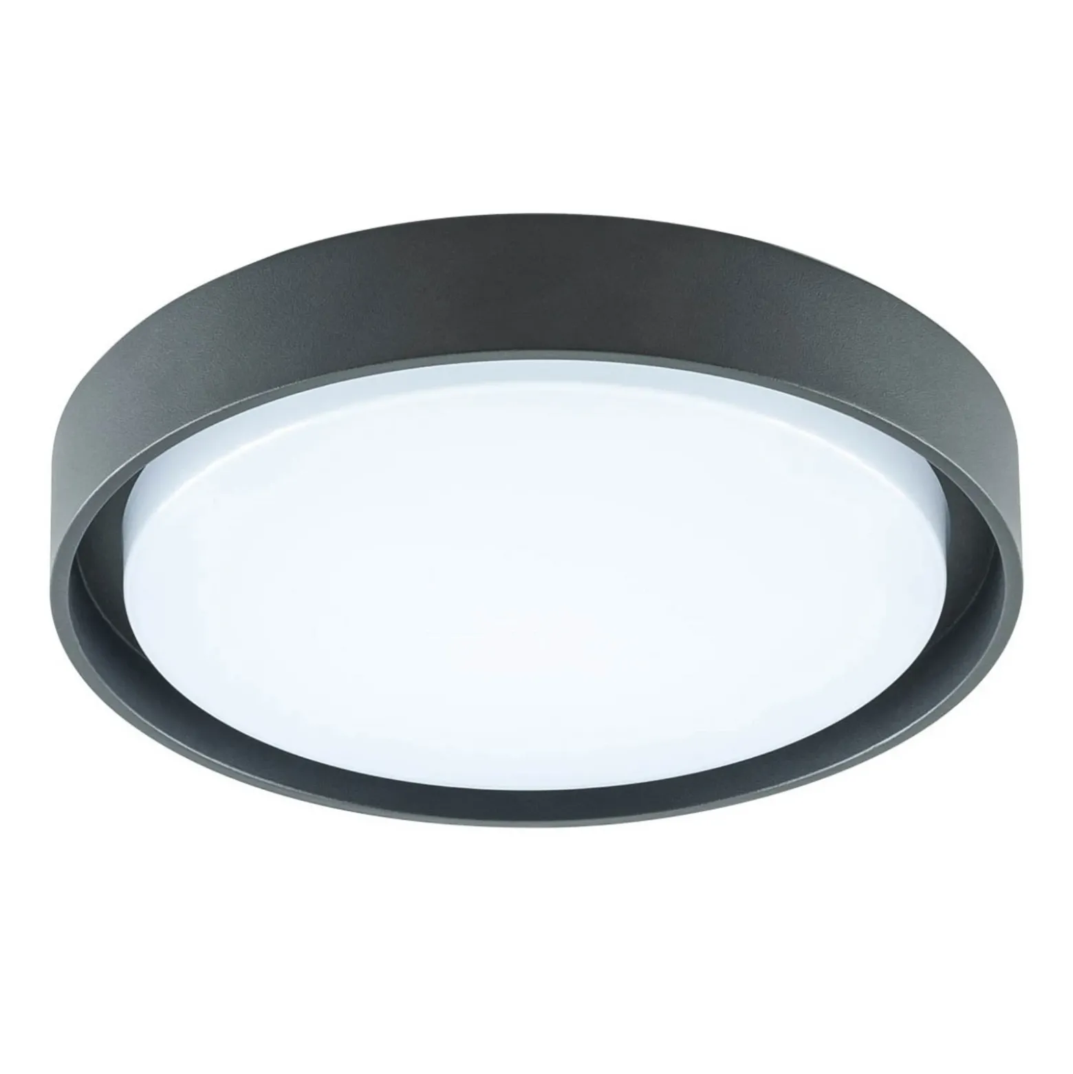 EVN Lámpara LED de techo para exterior Tectum, antracita, Ø 25 cm
