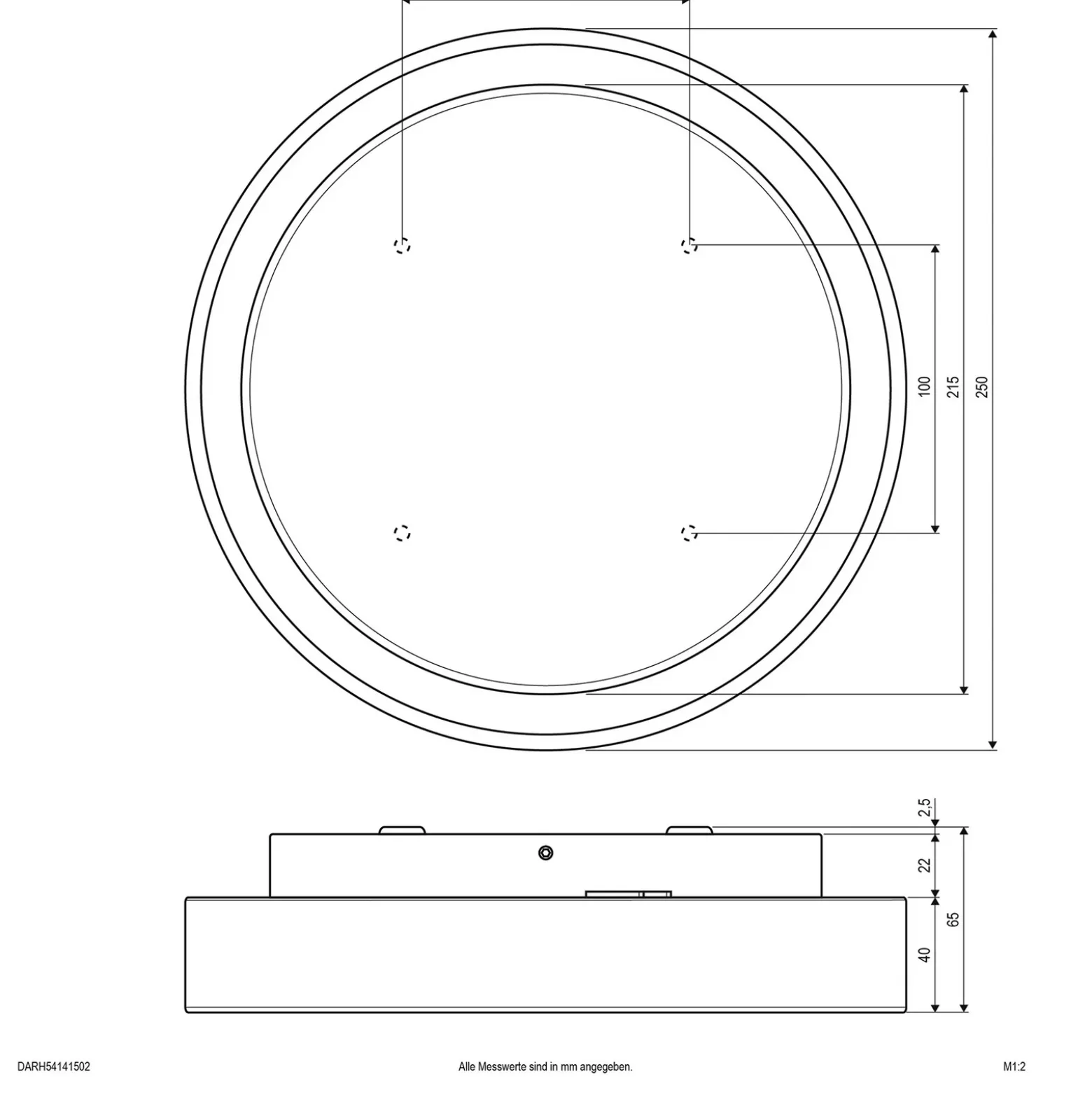EVN Lámpara LED de techo para exterior Tectum, antracita, Ø 25 cm