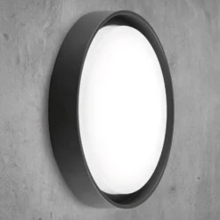 EVN Lámpara LED de techo para exterior Tectum, antracita, Ø 25 cm