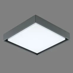 EVN Lámpara LED de techo para exterior Tectum, 24x24 cm, antracita, 110°