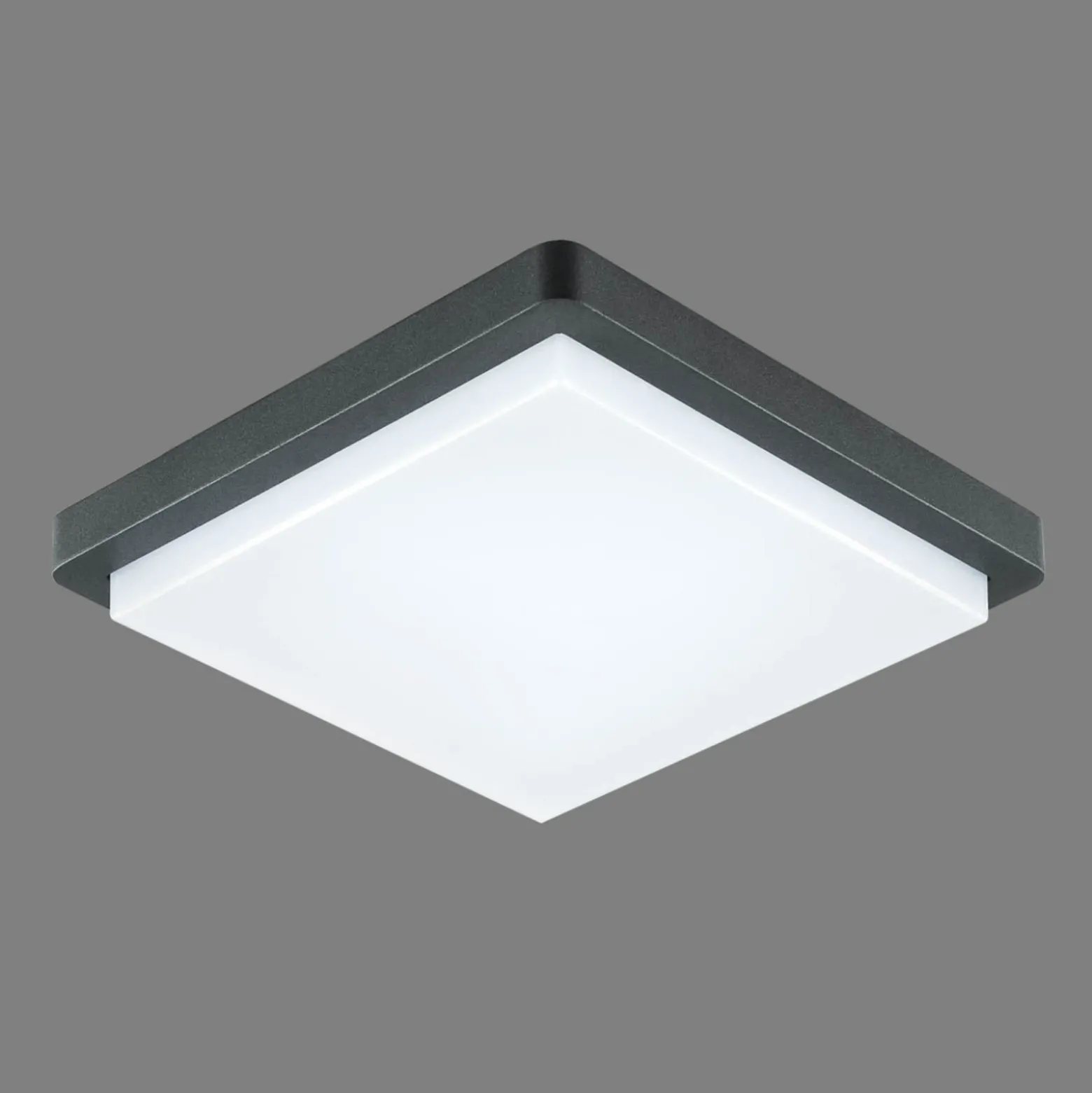 EVN Lámpara LED de techo para exterior Tectum, 23x23 cm, antracita, 150°