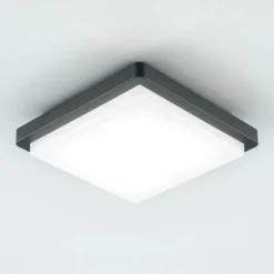 EVN Lámpara LED de techo para exterior Tectum, 23x23 cm, antracita, 150°