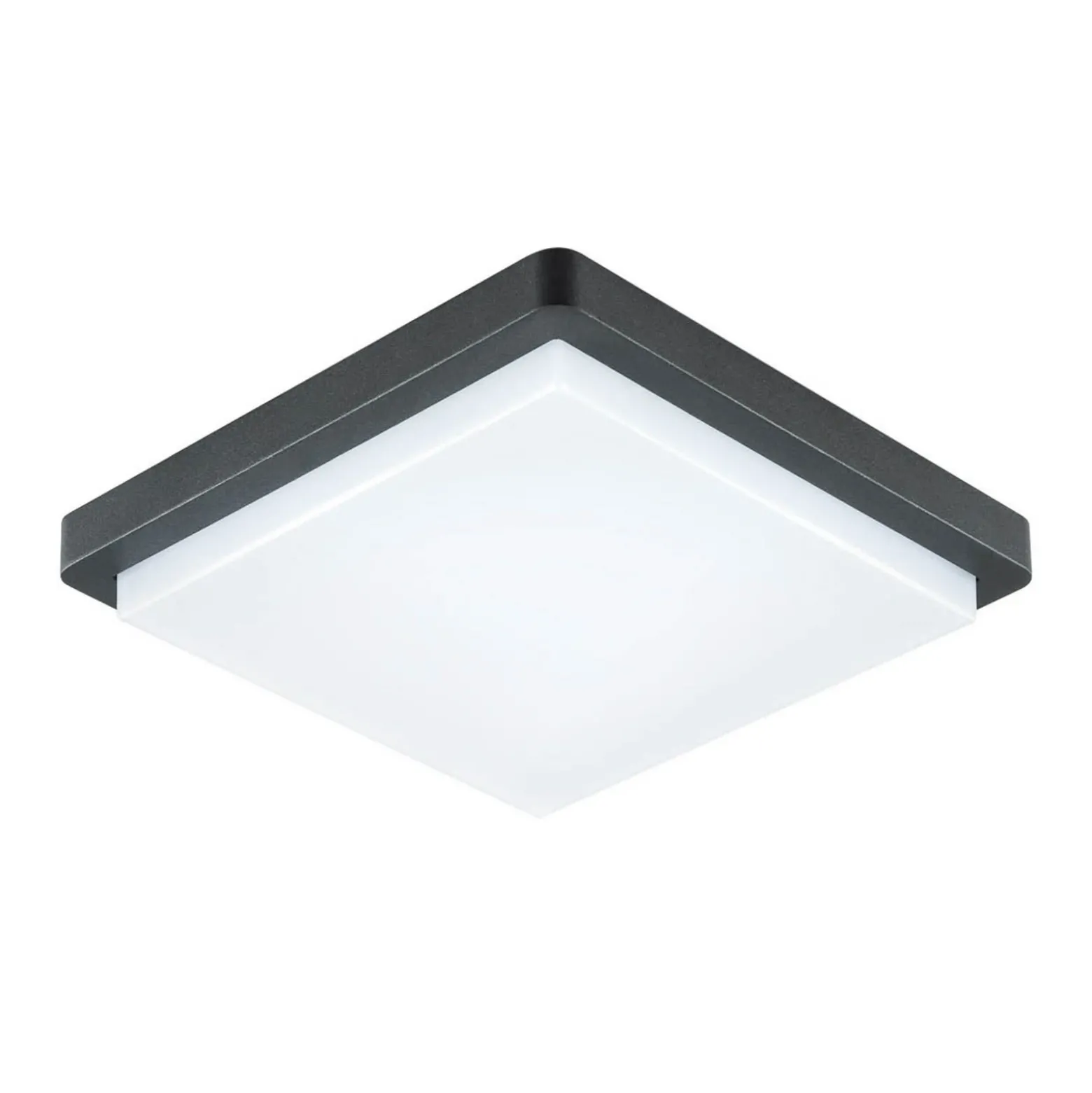 EVN Lámpara LED de techo para exterior Tectum, 23x23 cm, antracita, 150°