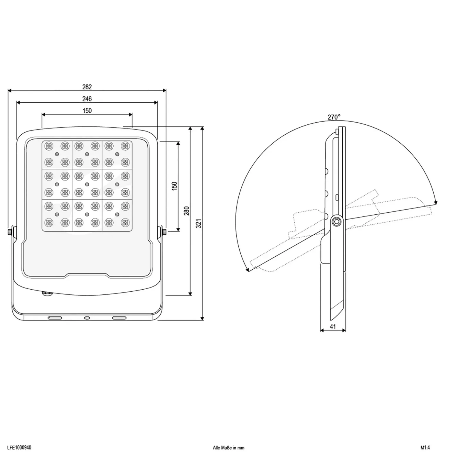 EVN Panthera foco exterior LED IP65 100W 4.000K