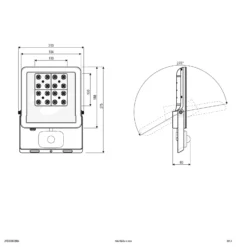 EVN Panthera foco exterior sensor IP44 30W 3.000K