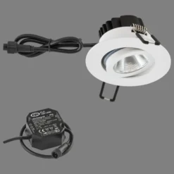 EVN PC65 lámpara empotrada exterior, 3.000K blanco