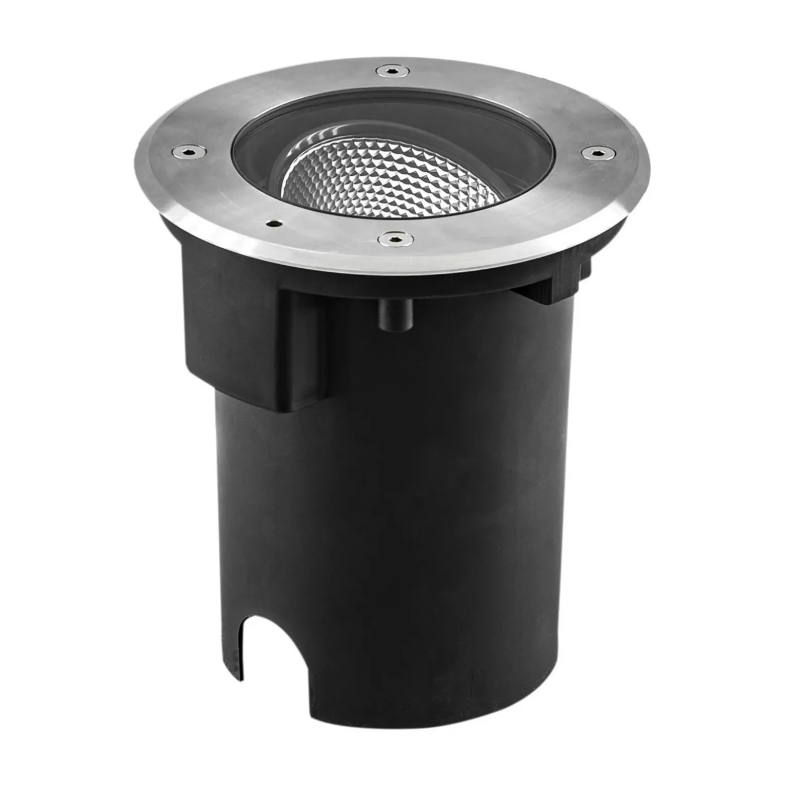 EVN Pentola Foco de suelo LED empotrable Ø 18 cm acero inoxidable
