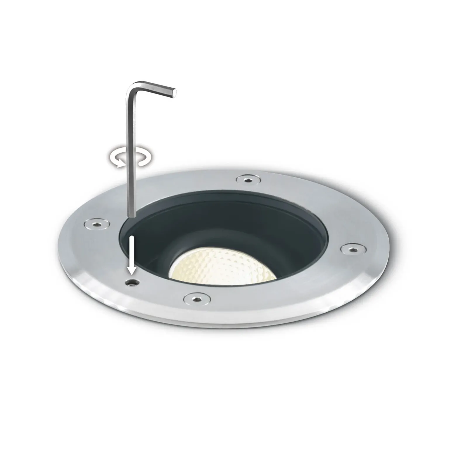 EVN Pentola lámpara empotrable acero inoxidable Ø13,5cm 3.000K